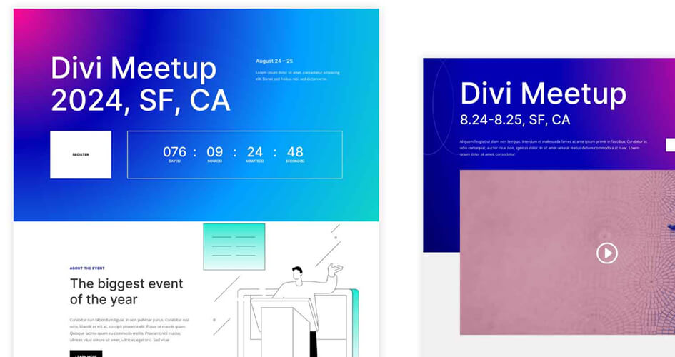 Conference Event Free Divi Layout Pack
