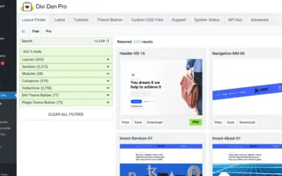#1 Divi Layout Library made by Divi Den Pro